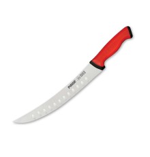 Pirge 34622 Duo Kıvrık Nusret Tip Oluklu Et Doğrama, Kesme, Dilimleme, Trimleme Bıçağı 21 cm - Kaymaz Sap