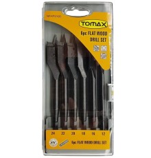 Tomax Yaprak Ahşap Matkap Ucu Takımı 12-24 mm - 6 Parçalı