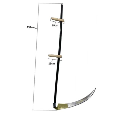 Günaş Komple Tırpan - Metal Saplı 6 Parça Set - Ahşap Elcik 70 cm