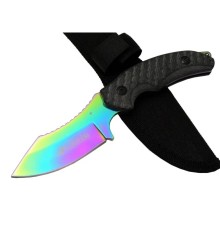 Columbia 156A Renkli Gökkuşağı Kamp Çakı Bıçağı 19 cm - Kılıflı
