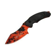 Columbia 156B Turuncu Desenli Kamp Çakı Bıçağı 19 cm - Kılıflı