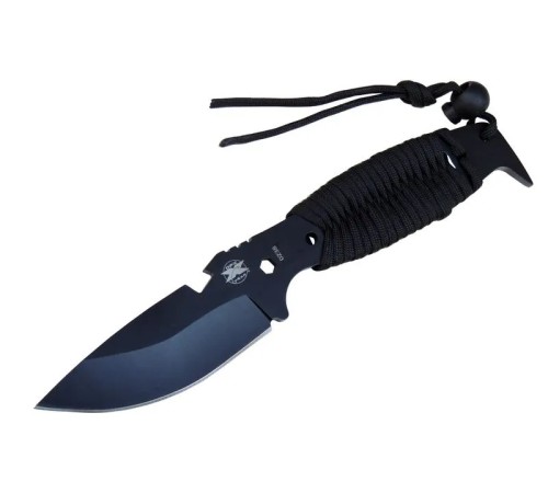 DPX Gear Assault 0238BK Kamp Bıçağı 22,5 cm - Siyah, Metal &amp;amp; İpli Sap