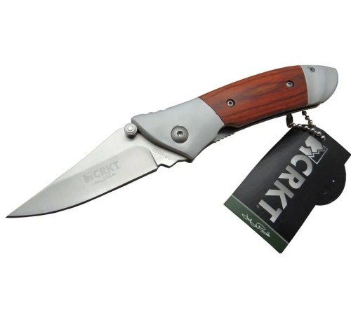 CRKT CR 0035 RD Kamp Çakı 18 cm - Metal &amp;amp; Gül Ağacı Saplı, Kılıflı, Kutulu