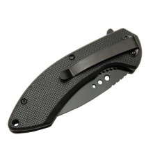 Mtech 4215 Kırmızı Kamp Çakı 20cm- Yarı Otomatik, Kemerlikli, Oluklu