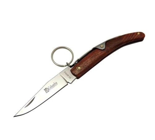 Columbia Okapi GC2079C Kahverengi Kamp Çakı 16,5cm - Manuel, Kemerlikli, Ahşap Sap