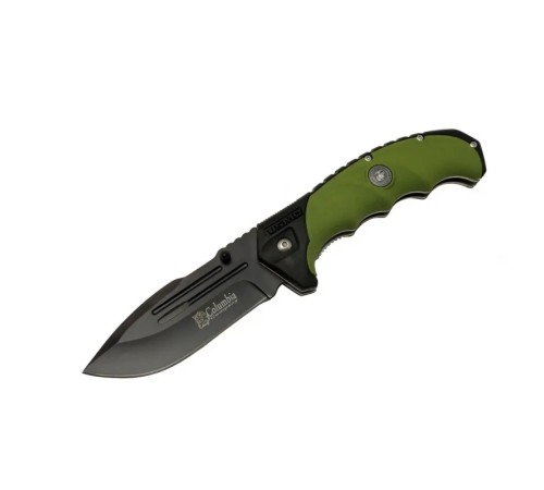 Columbia FST4008-B Oluklu Siyah Kamp Çakı 22 cm - Otomatik