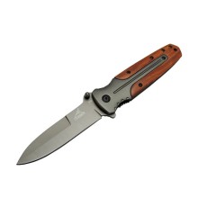 GB DA59 Avcı Tip Kamp Çakısı 21 cm - Metal &amp;amp; Ahşap Sap, Kemerlikli