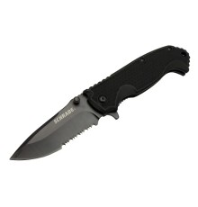Schrade 5-1 Siyah Kamp Çakı 20cm- Yarı Otomatik, Testere Detaylı, Kemerlikli