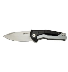 DpxGear Sugga 915B BK Siyah &amp; Beyaz Kamp / Outdoor Çakı 17,5cm - Yarı Otomatik, Kemerlikli, Kutulu