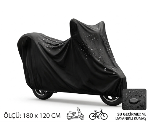 Motosiklet ve Scooter Koruma Brandası – Su ve Toz Geçirmez 180x120 cm
