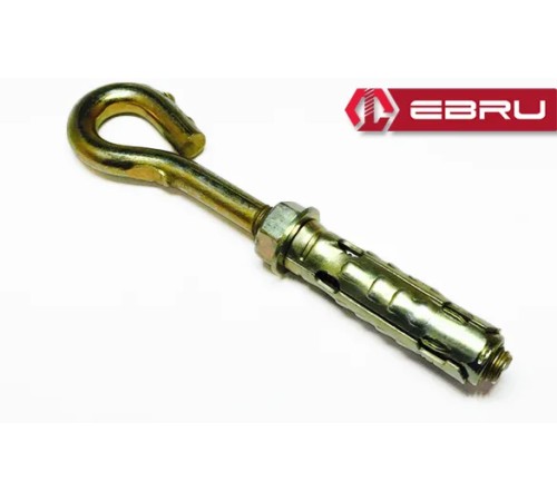 Ebru Gömlekli Kancalı Kapalı Çelik Dübel M10 - 50 Adet