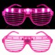 LED Işıklı Panjur Parti Gözlüğü Pembe Renk Shutter Gözlük