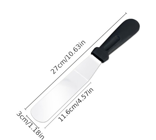 Paslanmaz Çelik L Tipi Pastacı Spatulası – Krema Düzeltme ve Pasta Şekillendirme Bıçağı
