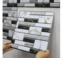 3D Mermer Görünümlü Kendinden Yapışkanlı Duvar Sticker