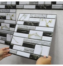 3D Mermer Görünümlü Kendinden Yapışkanlı Duvar Sticker
