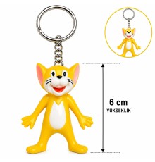 Sevimli Sarı Kedi Figürlü Anahtarlık 6 Cm