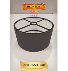 Antrasit Gri Lambader Başlığı 35 CM Mega Boy