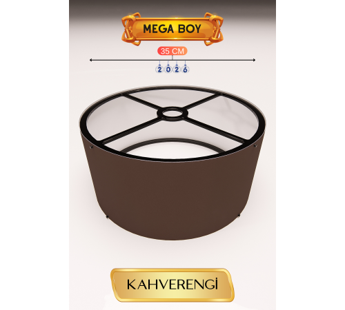 Kahverengi Lambader Başlığı 35 CM Mega Boy