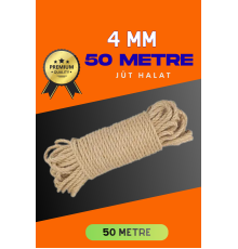 4 MM 50 Metre Jüt Halat Dekoratif Hasır İp Urgan Süs
