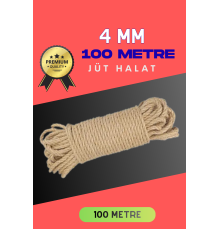 4 MM 100 Metre Jüt Halat Dekoratif Hasır İp Urgan Süs