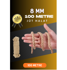 8 MM 100 Metre Jüt Halat Dekoratif Hasır İp Urgan Süs