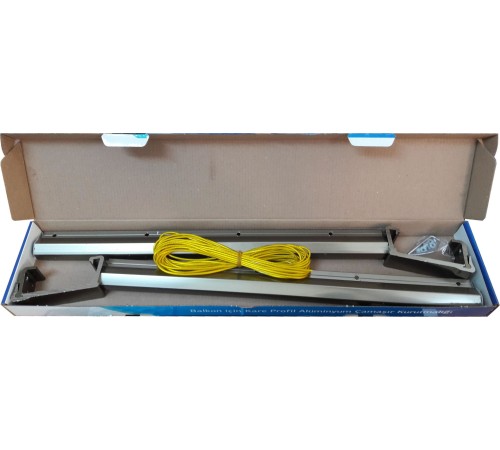 Koral Alüminyum Balkon Çamaşır Kurutma Askılığı 80x30