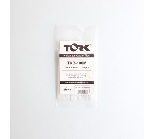 Tork Beyaz Kablo Bağı 2,5X100
