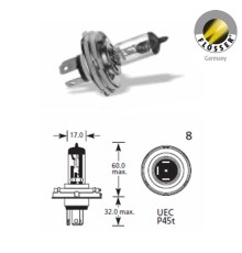 Flösher H4 Halojen Far Ampülü 12 Volt 60/55 Watt