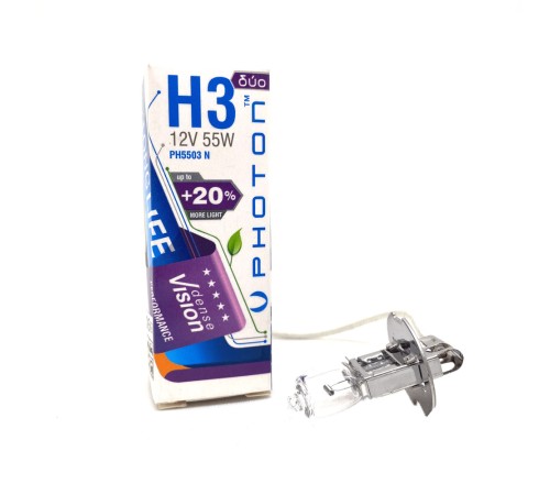 Photon H3 55 Watt 12V Dense Vision +%20 Fazla Işık Halojen Far Ampulü Sarı