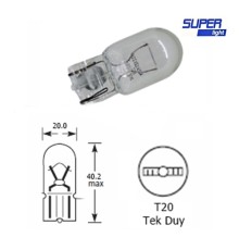 Super Light T20 Dipsiz Halojen Park Ampulü Tek Duy 2'li