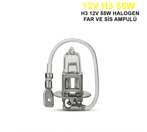 Trifa H3 Halojen Far Ampülü 12V 55Watt Sarı