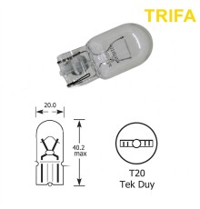 Trifa T20 Dipsiz Park Ampulü Tek Duy 1 Adet Sarı