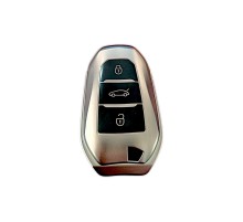Peugeot 208-308-508-2008-3008-5008 Anahtar Uyumlu Silikon Oto Anahtar Kumanda Kabı Kılıf Füme