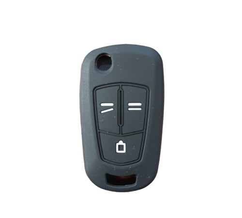 Opel Astra Insignia Corsa Sustalı Anahtar Uyumlu Silikon Oto Anahtar Kumanda Kabı Kılıf Siyah