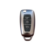 Ford Focus/Cmax/Fiesta/Mondeo/Transit Anahtar Uyumlu Silikon Oto Anahtar Kumanda Kabı Kılıf Füme
