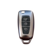 Ford Focus/Cmax/Fiesta/Mondeo/Transit Anahtar Uyumlu Silikon Oto Anahtar Kumanda Kabı Kılıf Füme