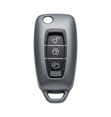 Ford Focus/Cmax/Fiesta/Mondeo/Transit Uyumlu Silikon Oto Anahtar Kumanda Kabı Kılıf Gri