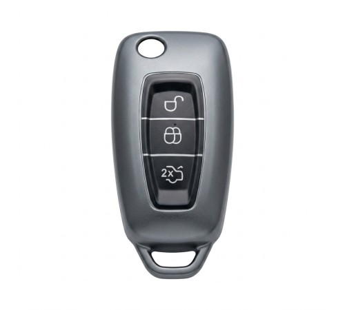 Ford Focus/Cmax/Fiesta/Mondeo/Transit Uyumlu Silikon Oto Anahtar Kumanda Kabı Kılıf Gri