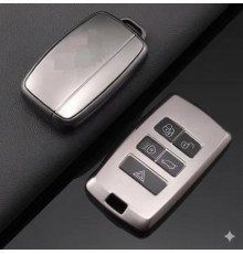 Land Rover Range Rover 2018 Sonrası Uyumlu Smart 3 Buton Silikon Oto Anahtar Kumanda Kabı Kılıf Gri