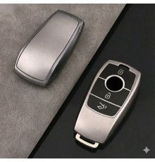 Mercedes E Seri 2017-2020 Uyumlu Smart 3 Buton Silikon Oto Anahtar Kumanda Kabı Kılıf Gri
