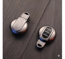 Mini Cooper-S Uyumlu Smart 3 Buton Silikon Oto Anahtar Kumanda Kabı Kılıf Gri