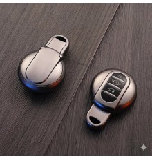 Mini Cooper-S Uyumlu Smart 3 Buton Silikon Oto Anahtar Kumanda Kabı Kılıf Gri
