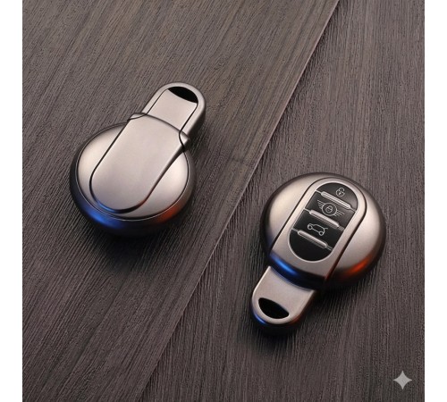 Mini Cooper-S Uyumlu Smart 3 Buton Silikon Oto Anahtar Kumanda Kabı Kılıf Gri