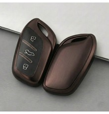 MG HS-ZS Uyumlu Smart 3 Buton Silikon Oto Anahtar Kumanda Kabı Kılıf Füme