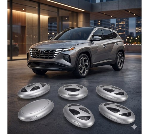 Hyundai Tuscon Ioniq Uyumlu Smart 3 Buton Silikon Oto Anahtar Kumanda Kabı Kılıf Gri