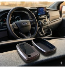 Ford Custom Uyumlu Smart 3 Buton Silikon Oto Anahtar Kumanda Kabı Kılıf Gri