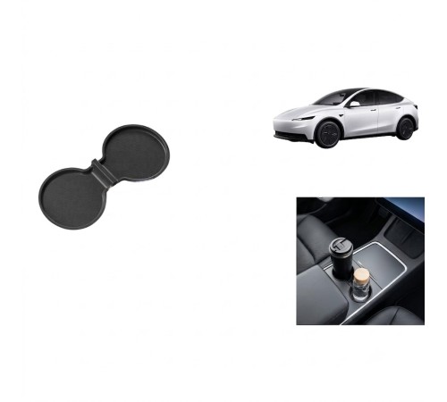 Tesla Model 3 / Y Standart ve Juniper Uyumlu Orta Bardaklık Pedi Kaymaz Konsol Koruyucu Matı 1 Adet Siyah