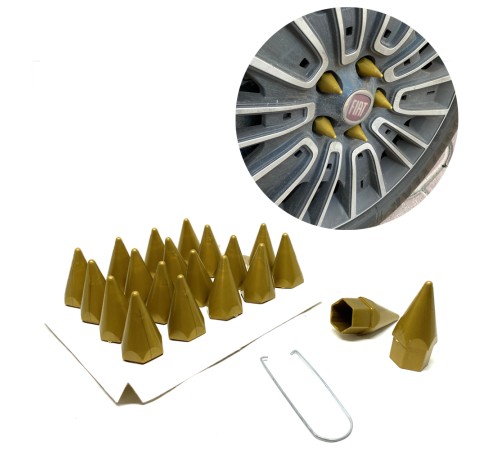 Sivri Mermi Bijon Kapağı Sökme Aparatlı Altın Sarı 17mm