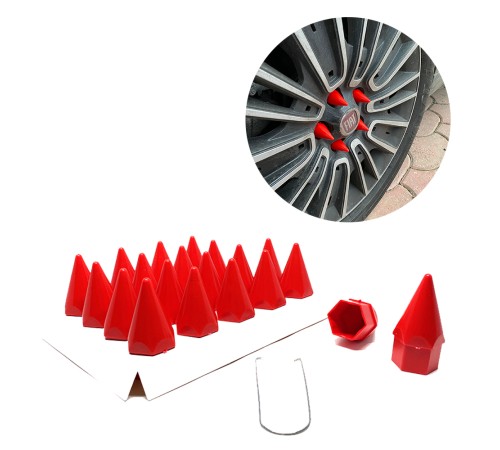 Sivri Mermi Bijon Kapağı Sökme Aparatlı Kırmızı 19mm