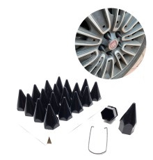 Sivri Mermi Bijon Kapağı Sökme Aparatlı Siyah 19mm